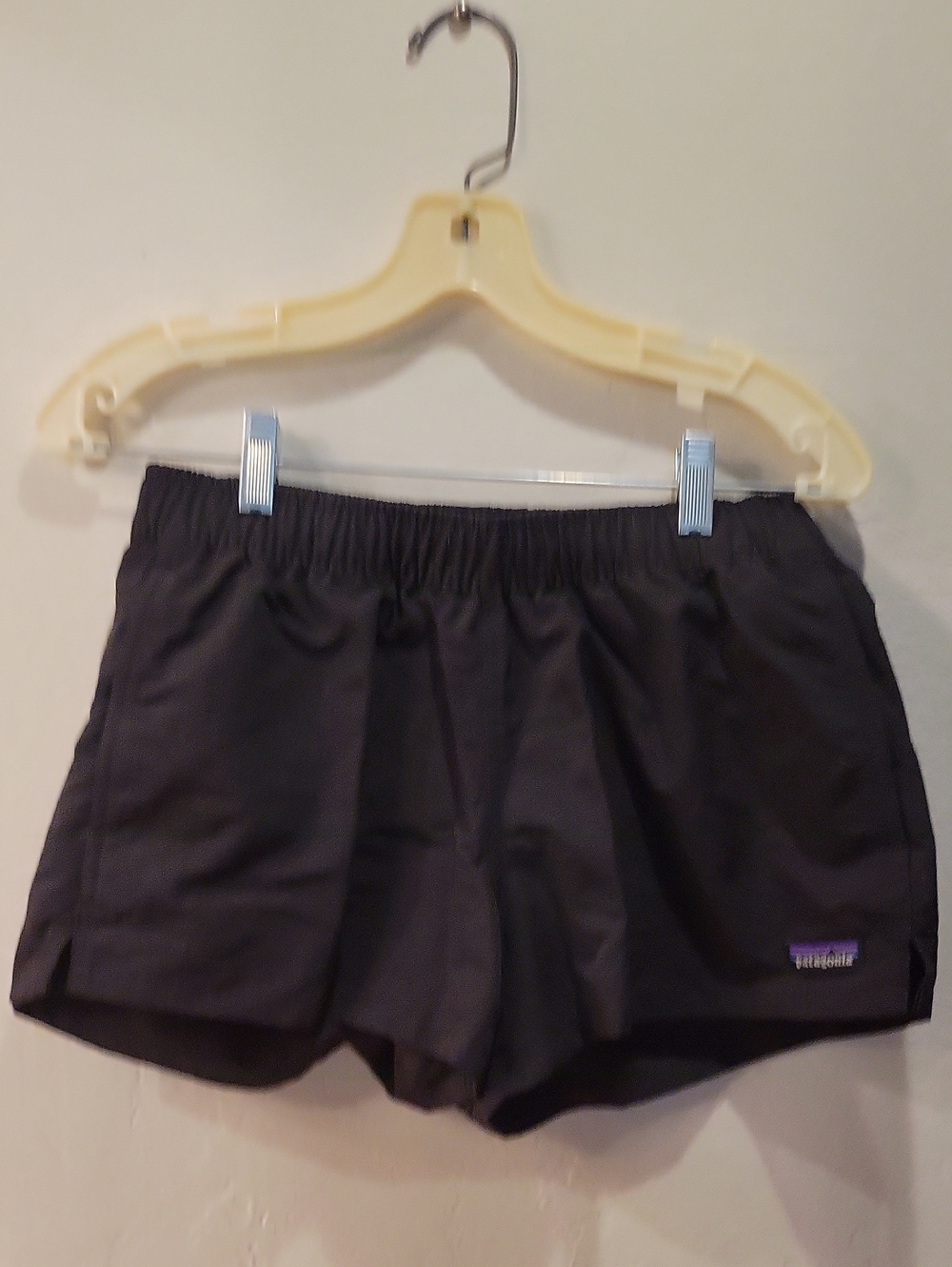Patagonia Womens Black Baggies Athletic Running Shorts Sz Small
